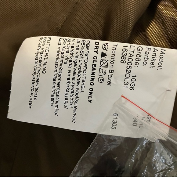 NWT Tweed Herringbone Green Wool Barbour Blazer Jacket - Picture 9 of 12